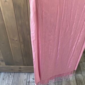 Women's Pink Fringe Hem Skirt